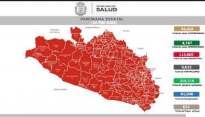 Mapa epidemiológico. No te enfermes, siguete cuidando