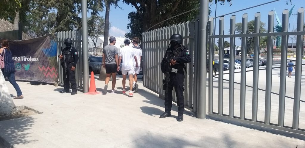 Policias Estatales, vigilan el abierto Mexicano de Tenis que culminó el pasado sábado